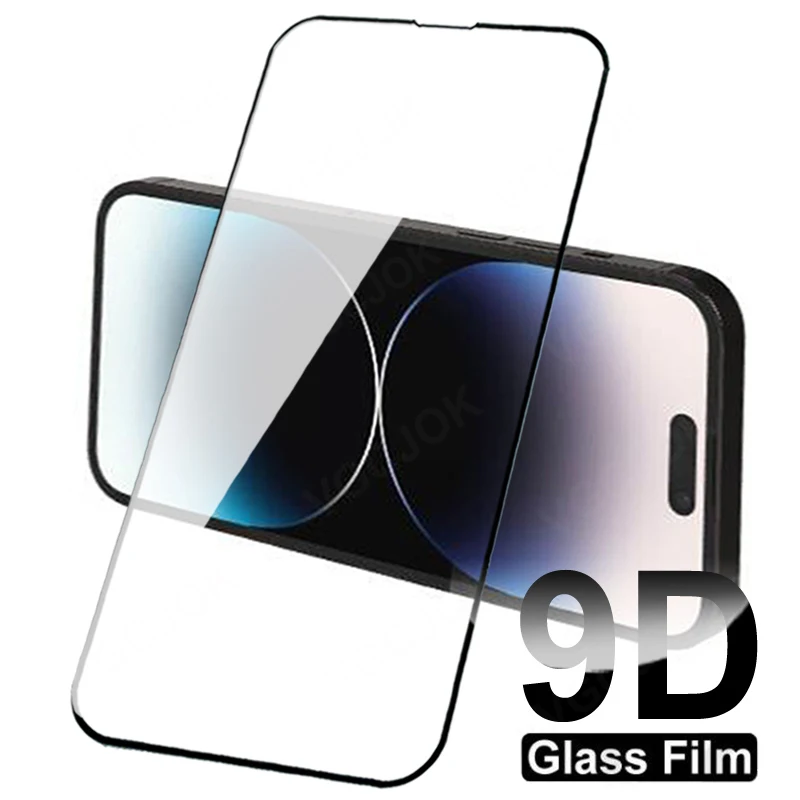 

9D противоударное закаленное стекло для Apple iPhone 14 Plus 13 12 11 Pro Max mini защита экрана iPhone X XR XS Max защитная пленка
