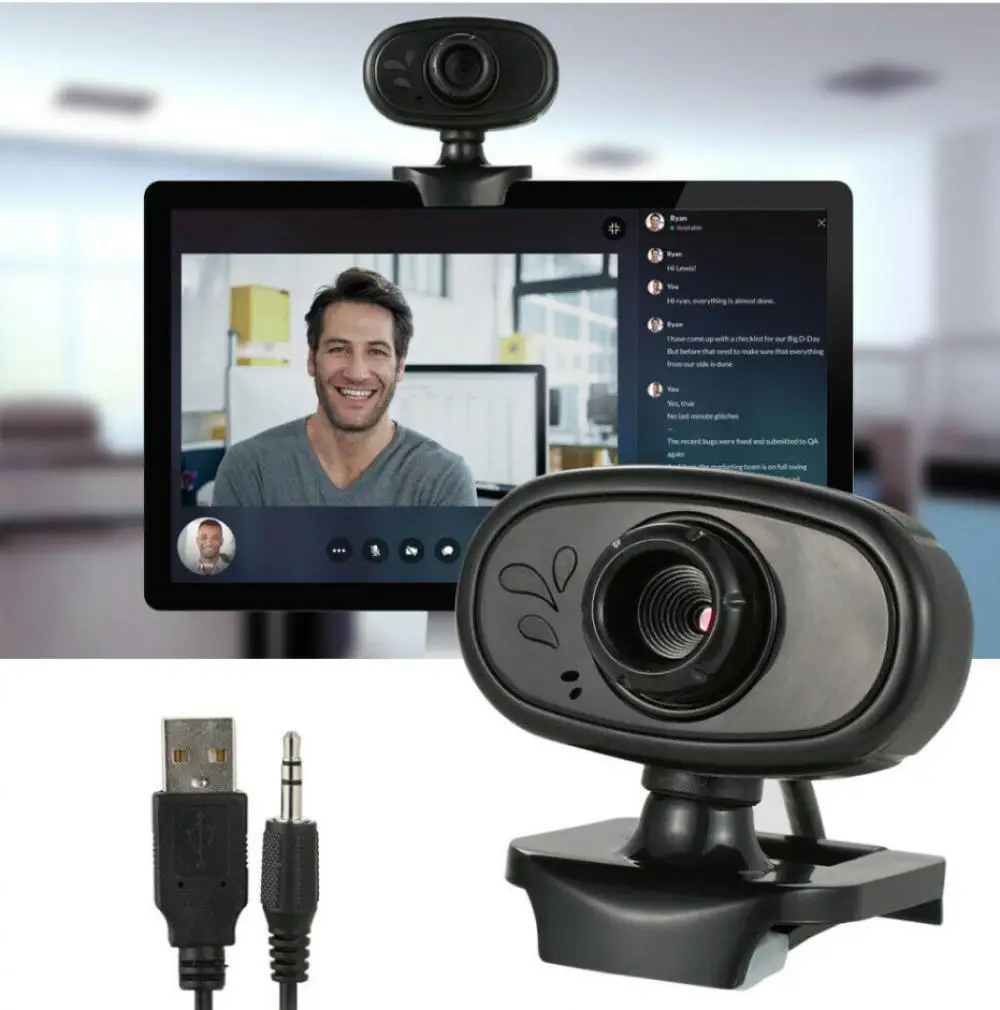 

Веб-камера с Usb-разъемом и микрофоном, 480p