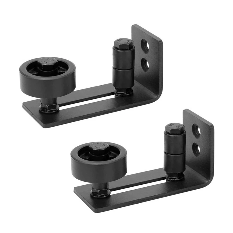 

2X Heavy Duty Sliding Barn Door Floor Guide,Adjustable Roller,Floor And Door Panel Non-Damage(8 In 1)