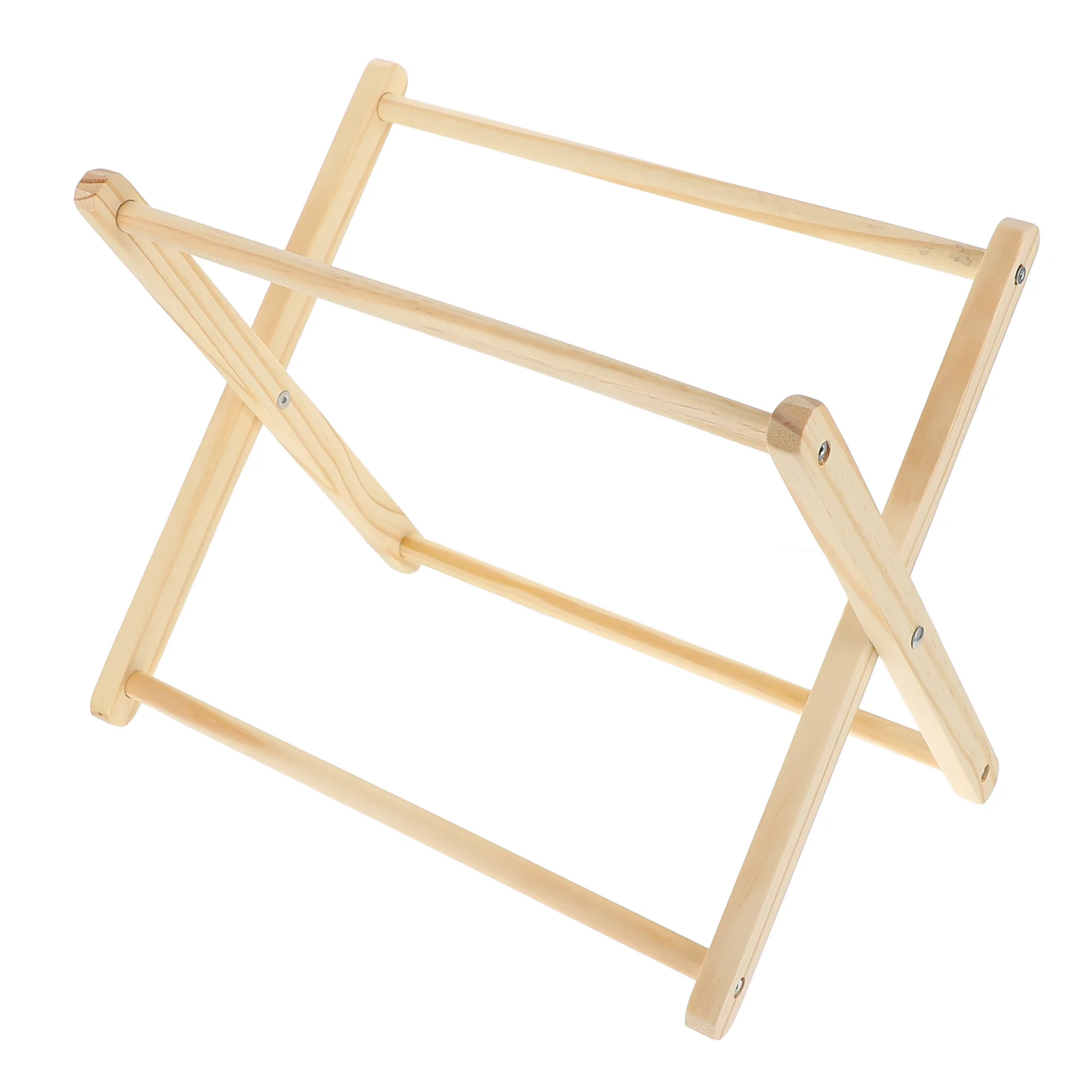 

1 Set Wooden Wooden Floor Rack Rope Weaving DIY Rack Magazine Rack Storage Rack
