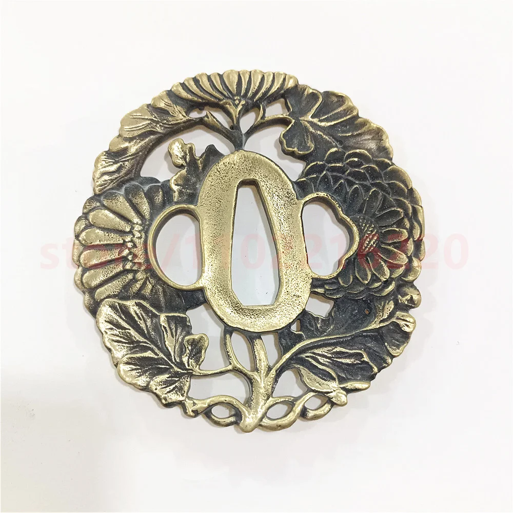Медная латунь Tsuba защита для рук японского настоящего Японии самурая катана меч