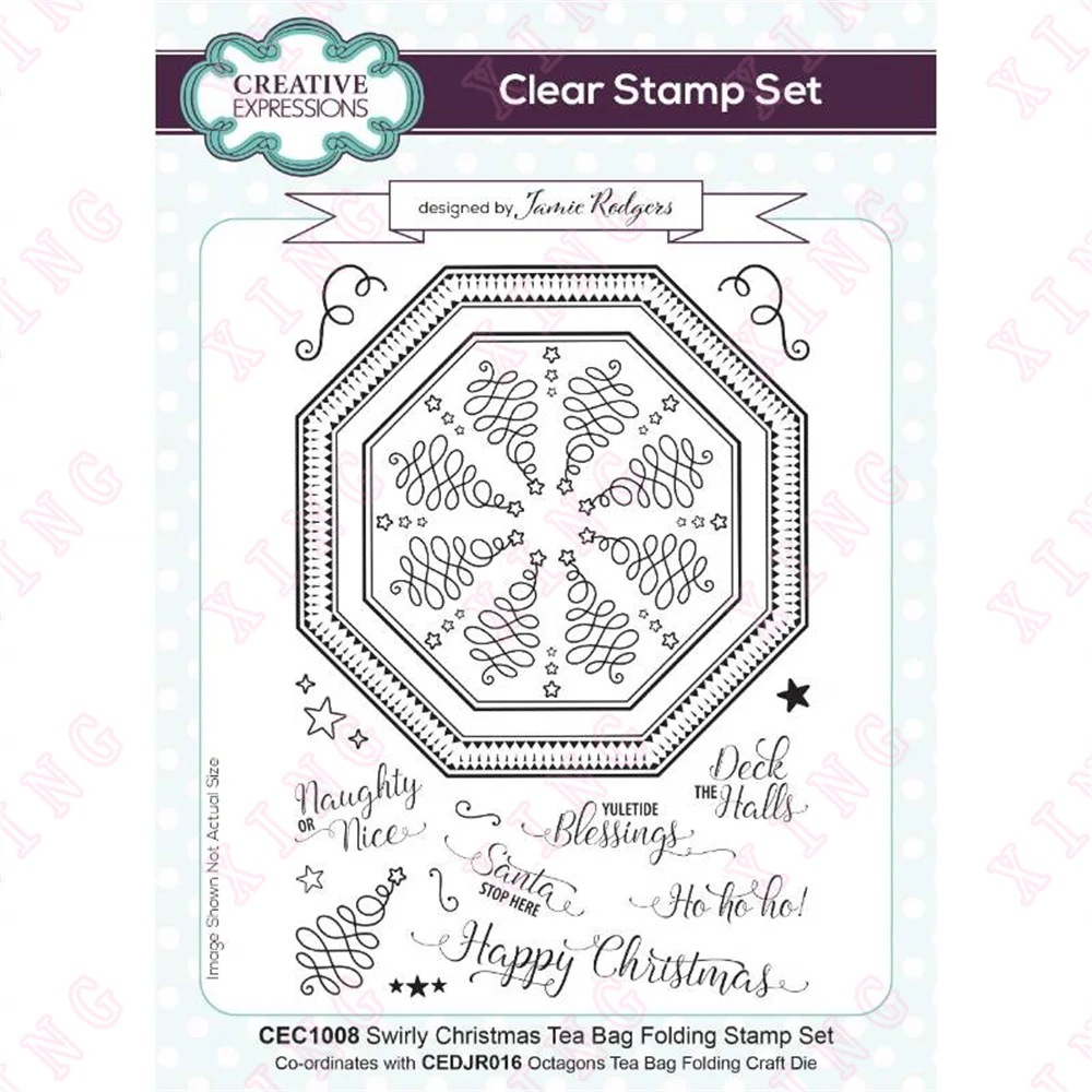 

2022 Newest Swirly Christmas Clear Silicone Stamps Scrapbook Decoration Embossing Template Diy Greeting Card Handmade Craft Mold