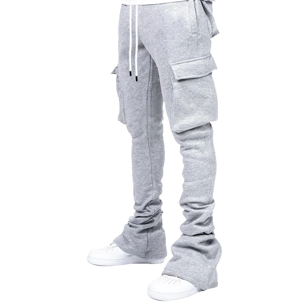 Men's Cargo Pants 2023 Spring Homme Jogging Trousers Multi-pocket Casual Solid Color Construction Pants Cotton Sweatpants