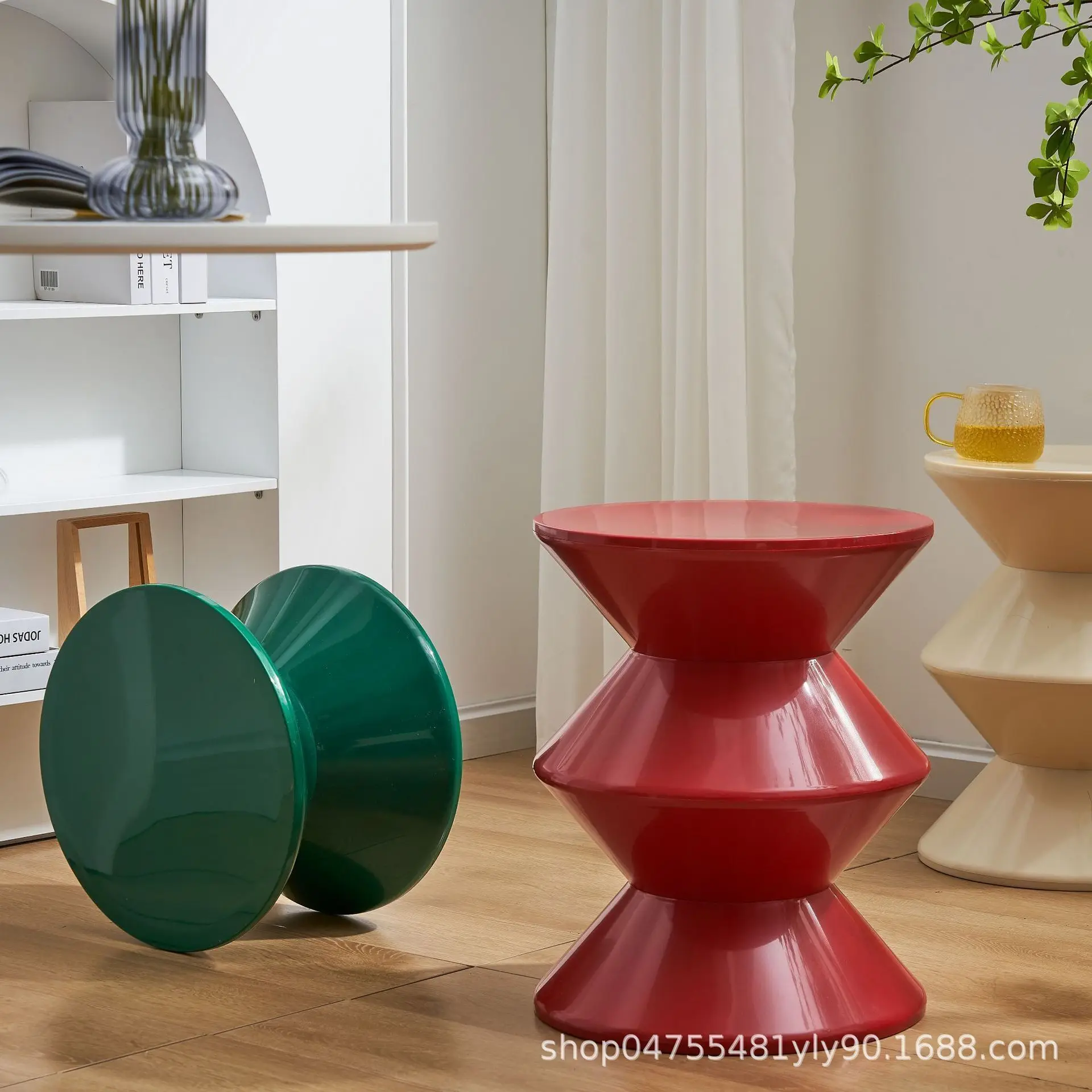 Простой современный низкий табурет для гостиной смены обуви скандинавский