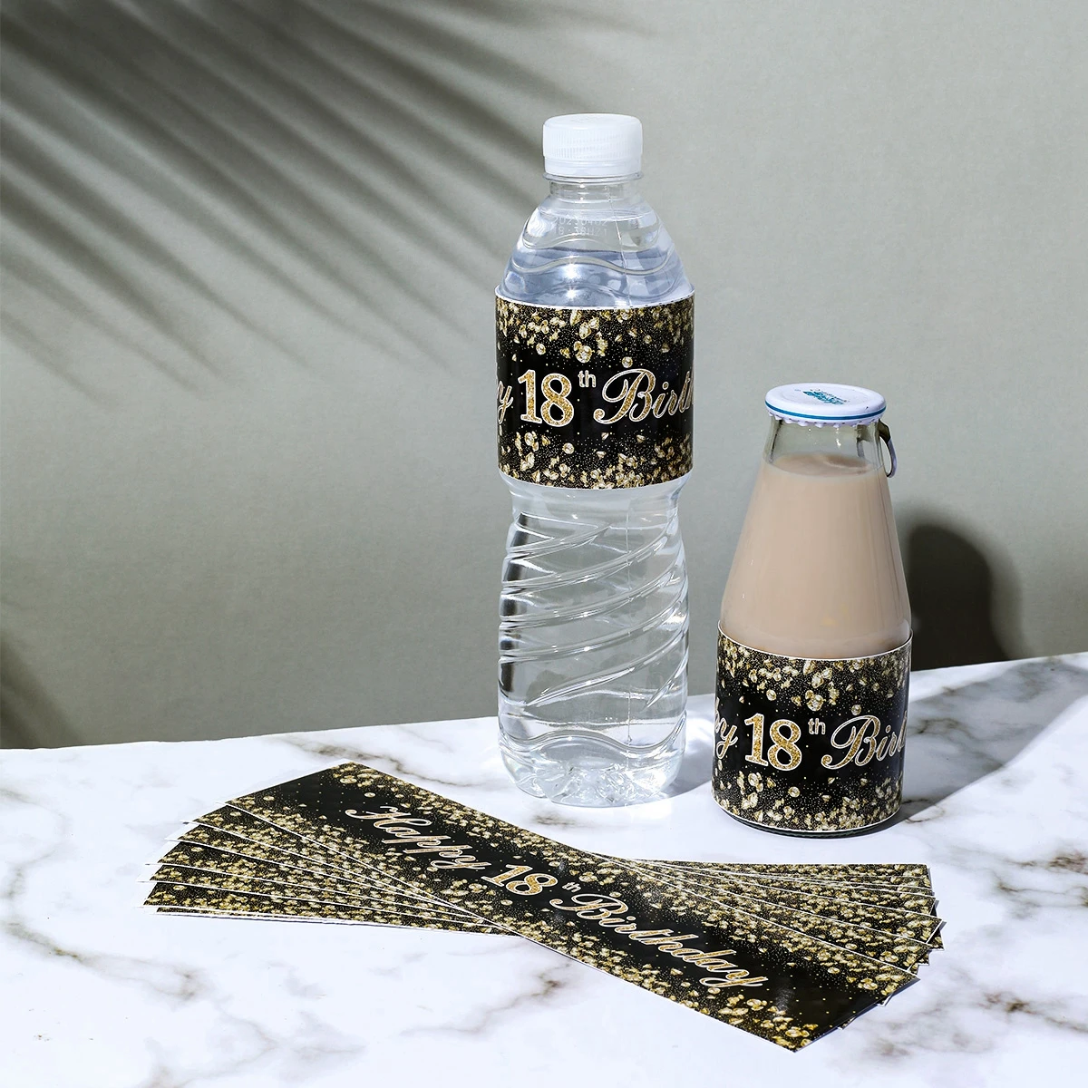 Черное Золото Наклейка На Бутылку День Рождения Для 18 21 30 40 50 60 Лет Украшения