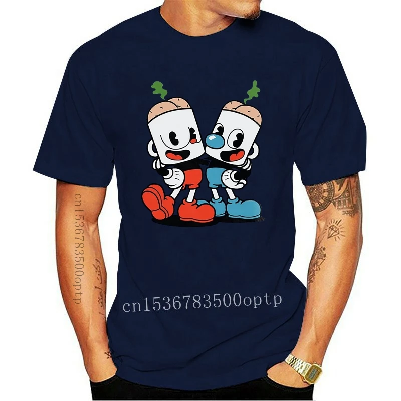 Printed camiseta Cuphead Butthead Men's T-Shirt 100% cotton women tee shirt