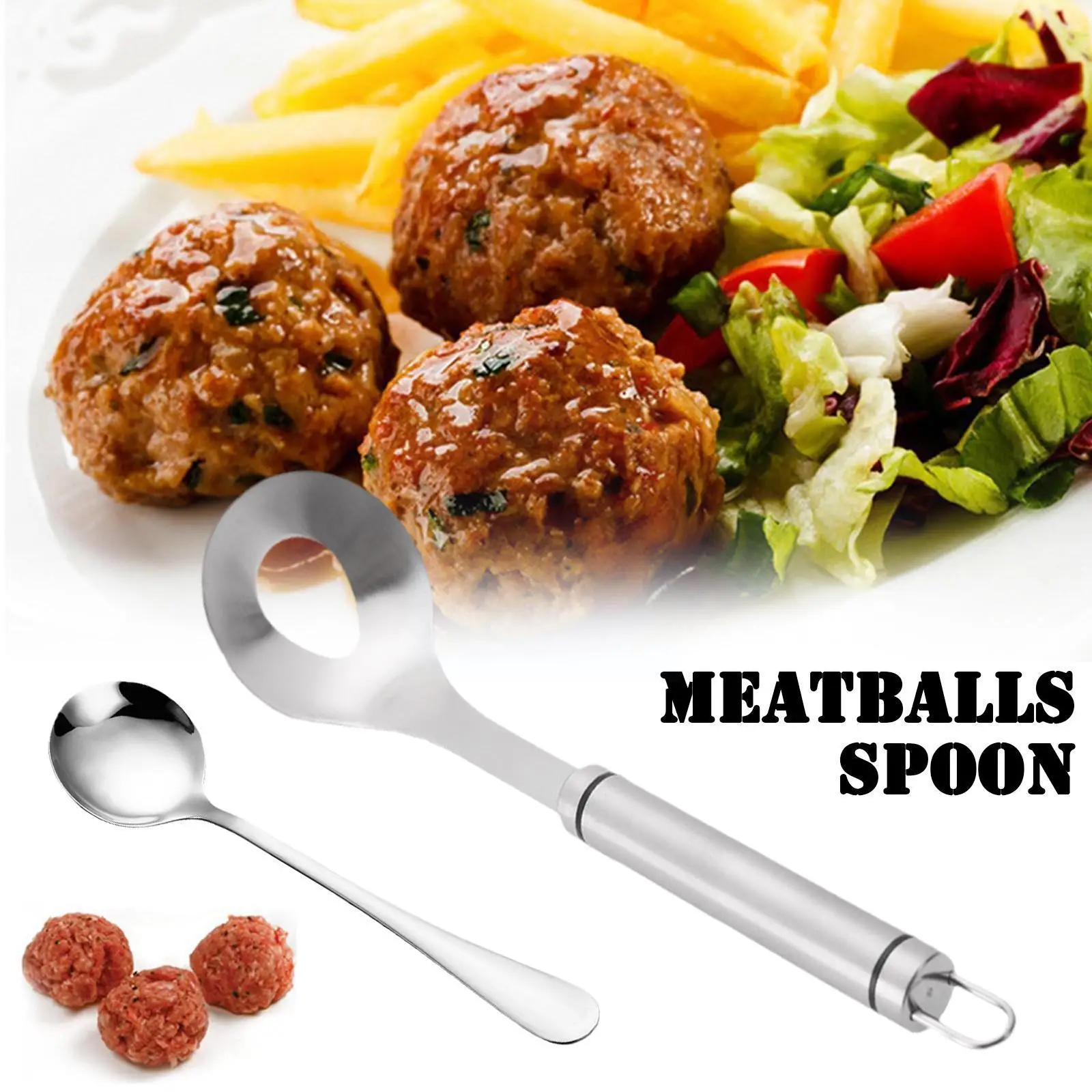

Steel Meatballs Spoon Non-stick Beef Fish Food Tools Maker Meat Kitchen Machine Meatball Croquettes Processor R8m4