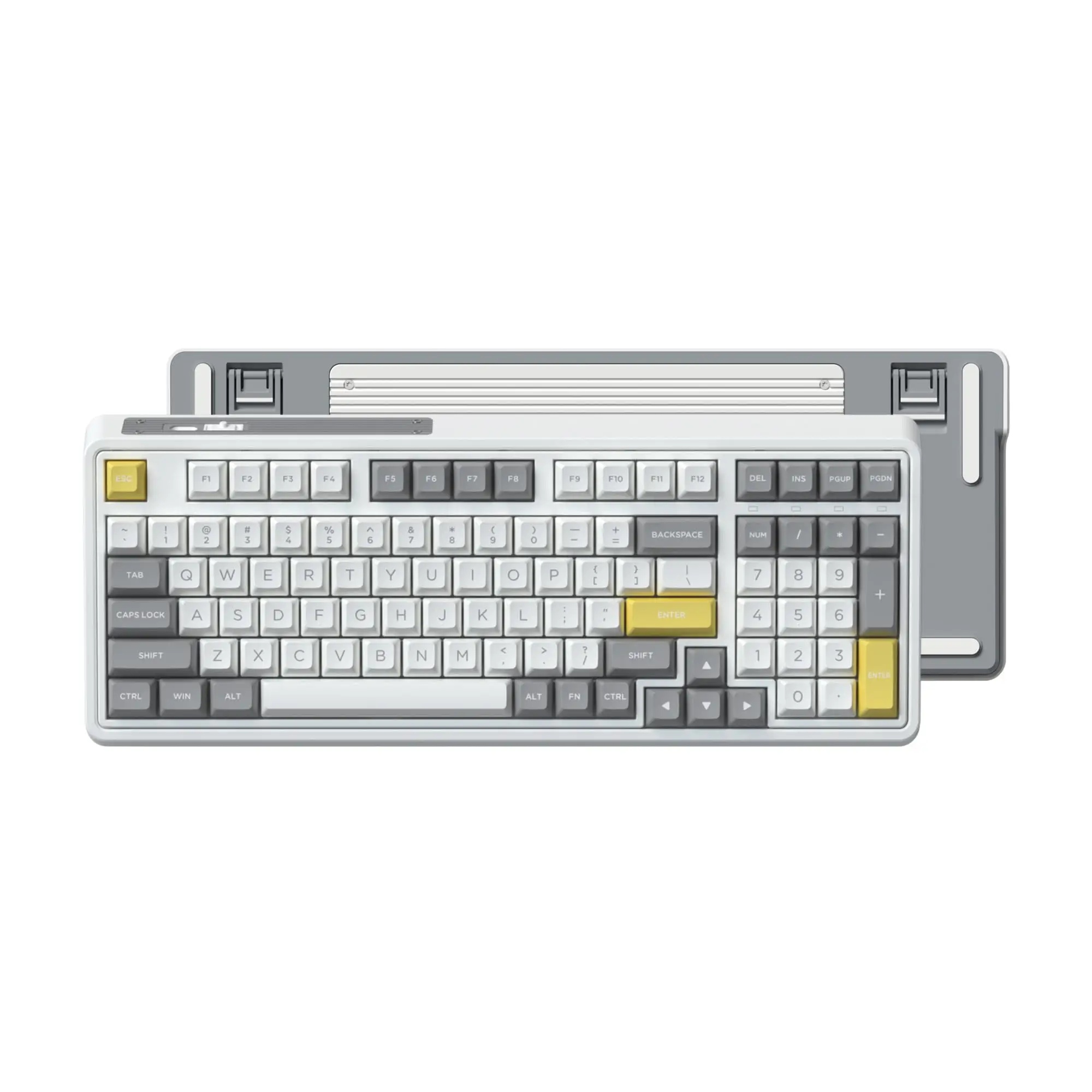 Fl-ESPORT CMK98 Бесшумная серая трехрежимная 80% беспроводная механическая игровая