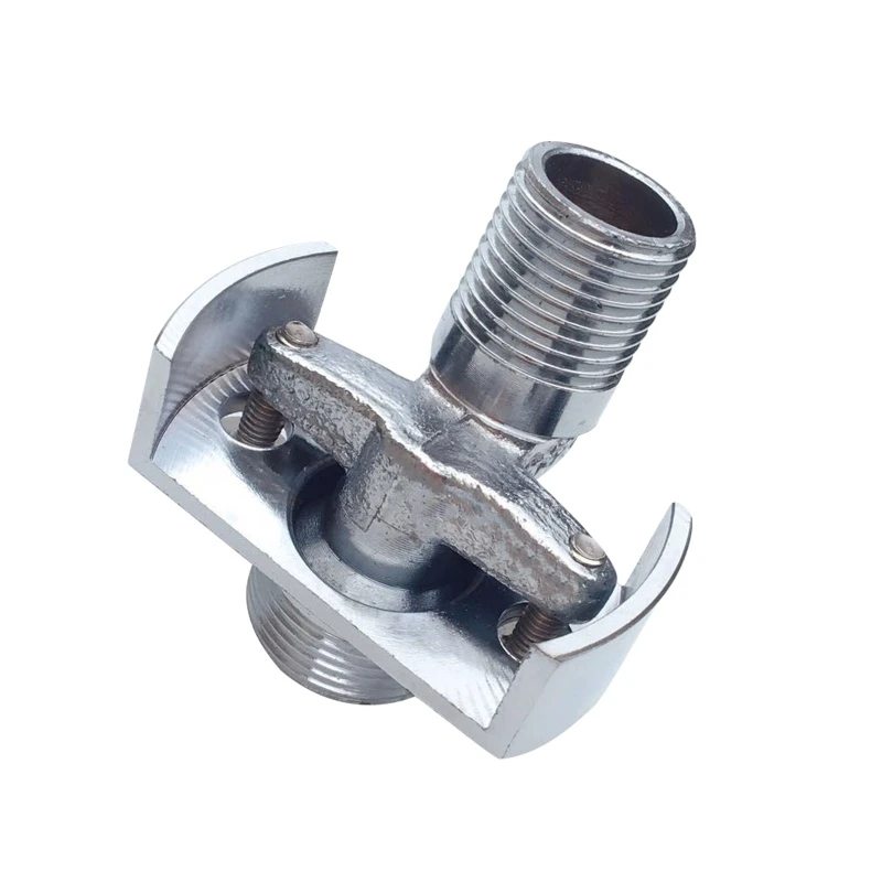 

F3KA Intake Pipe Copper Shower Head Lengthened Eccentric Screw Extended Corner Faucet Pipe Fittings 40 Degree Adjustable