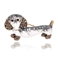 personality creative dachshund dog pins brooch suit decoration animal badges corsage gift womens stylish brooches