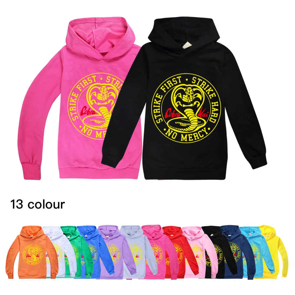 

Kids Clothes 2022 Kids 3D Hoodie Cobra Kai Kid Kids sweatshirt Long sleeve Movie Boys clothes Hip Hop 2-16 years