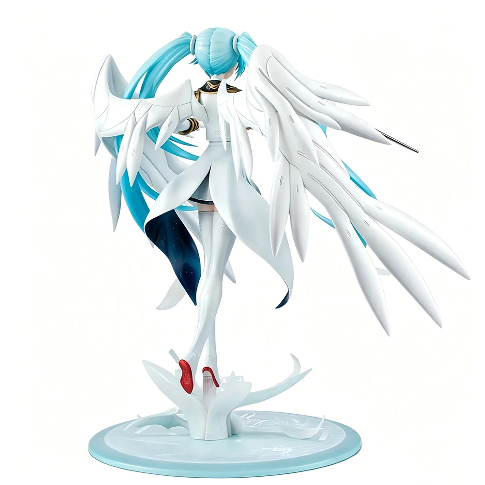 Фото Фигурка аниме-персонажа Хацунэ Мику 20 см, специальная модель Gundam x Miku к юбилею, игрушка 1/7, коллекционная фигурка из ПВХ, подарок на день рождения №5