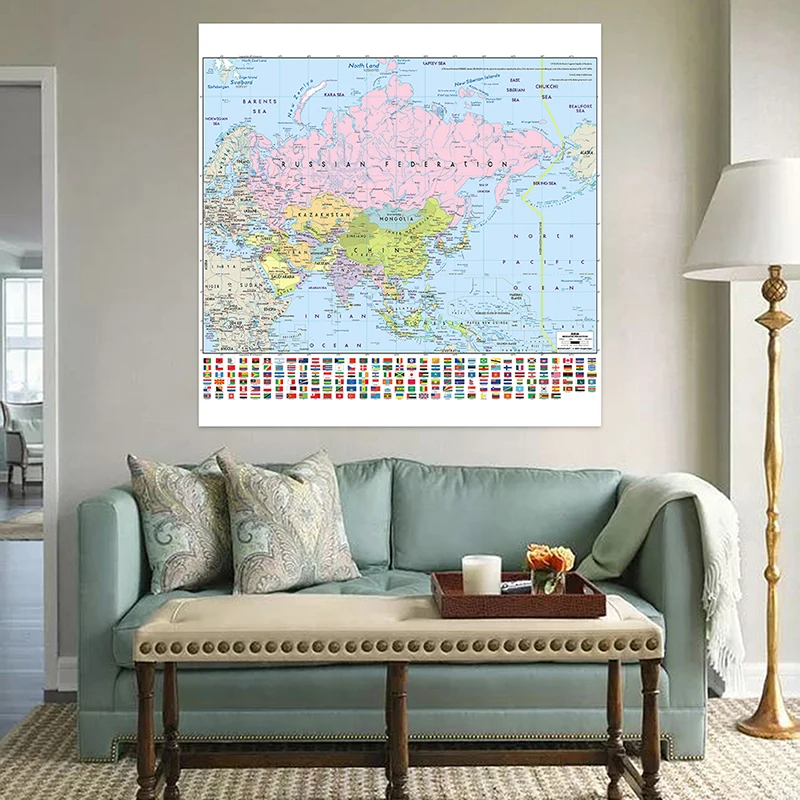 Рисунок 6 - Проекционная карта Азии Mercator