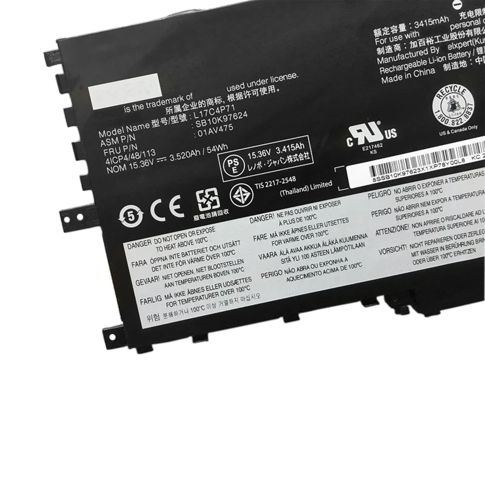 Батарея YOOFAN для Lenovo ThinkPad X1 YOGA GEN 3 2018 01AV475 L17M4P71 L17C4P71 SB10K97623 01AV499 L17C3P71 новая 01AV474