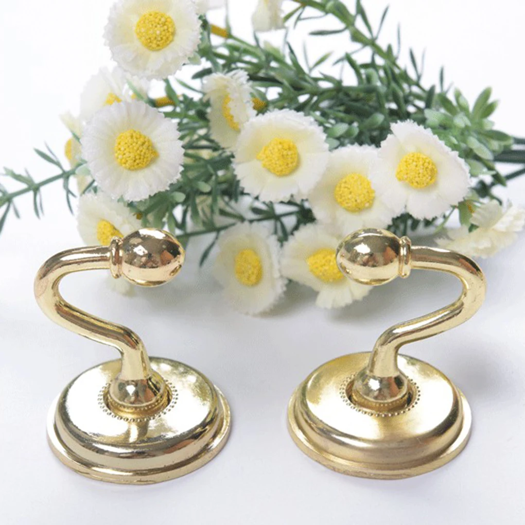 

1 Pair Metal Curtain Holdback Round Wall Tie Back Hanger Holder Window Curtain Hooks