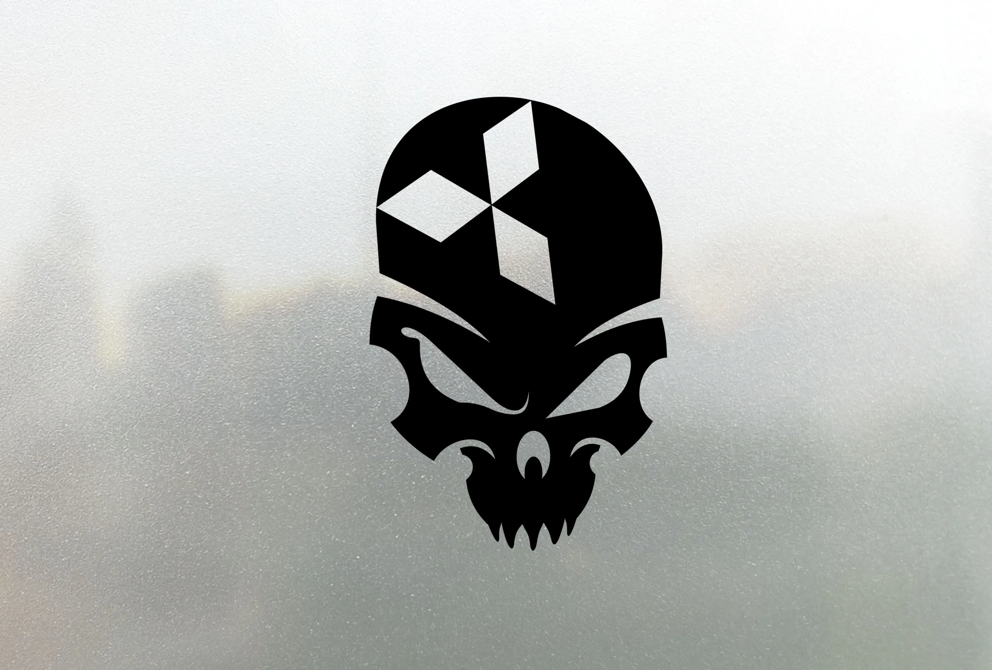 Наклейка на авто Mitsubishi Skull | Автомобильные наклейки