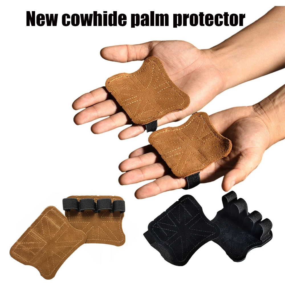 

Leather Weight Lifting Training Gloves Palm Protection Fitness Gymnastics Grip Pull Up Weightlifting Workout Protector
