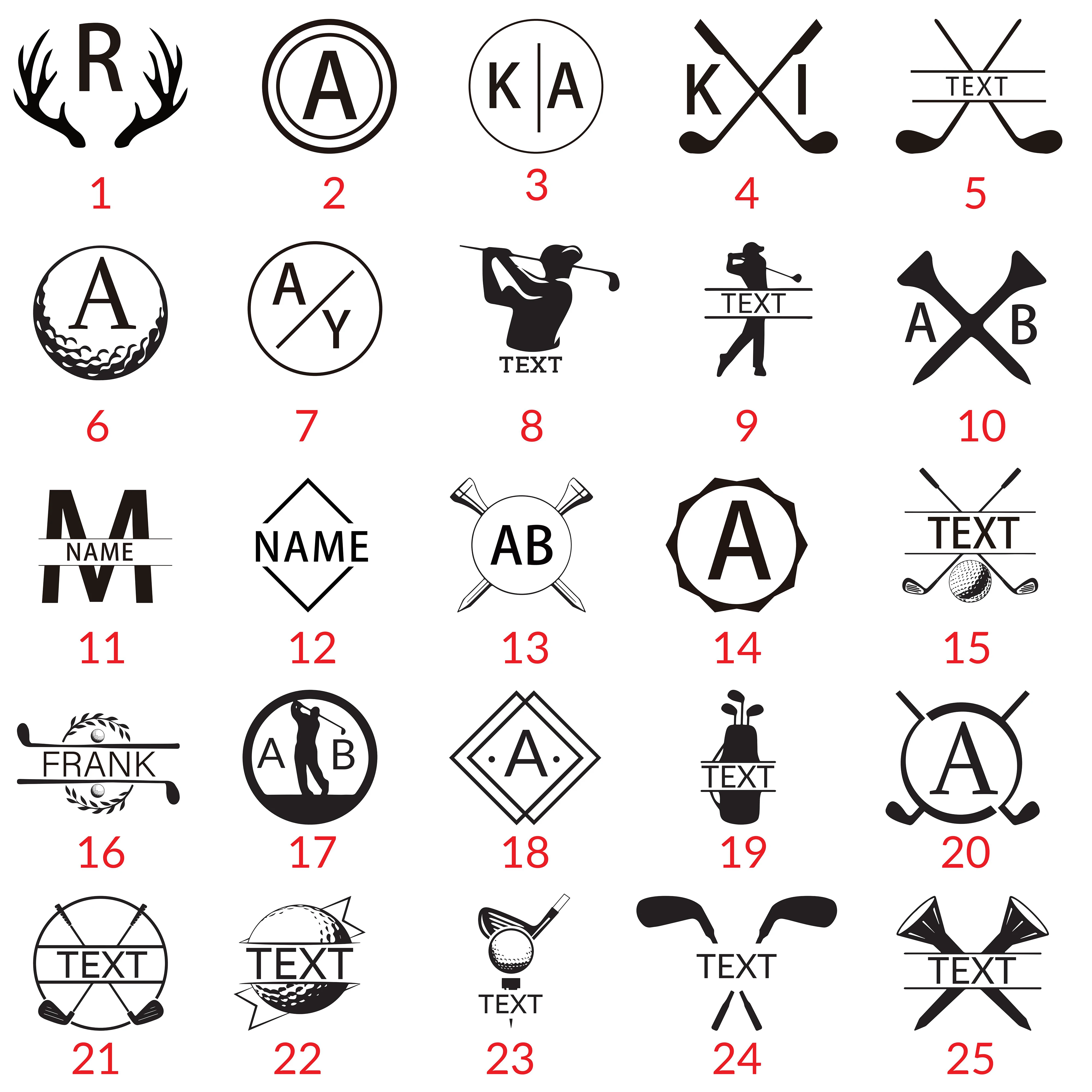 Изготовленный на заказ штамп для мяча гольфа — персонализированный с