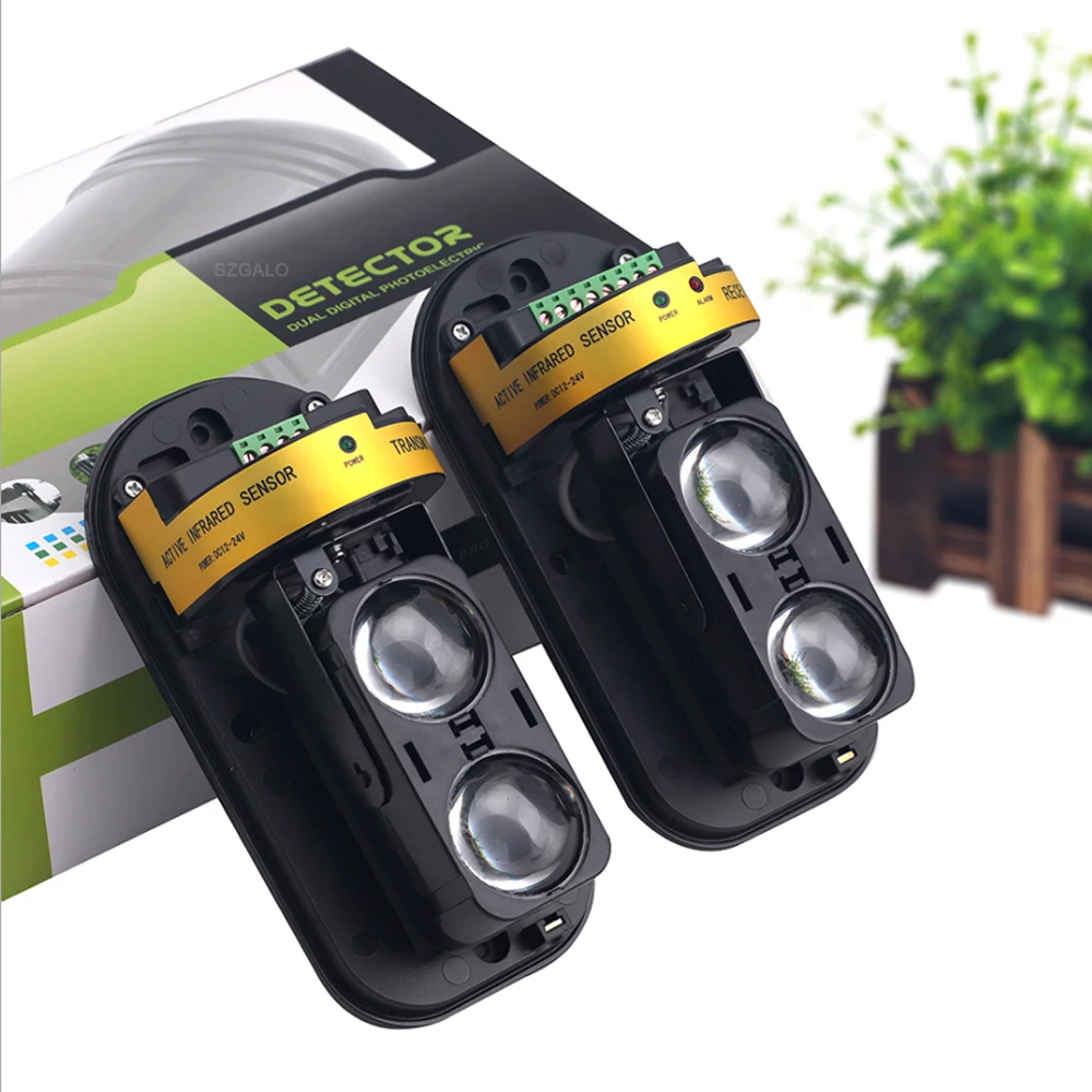 

Relay Photoelectric Dual Beam Perimeter Fence Active Infrared IR Sensor Barrier Detector 1-150M Window Outdoor Intrusion Alarm