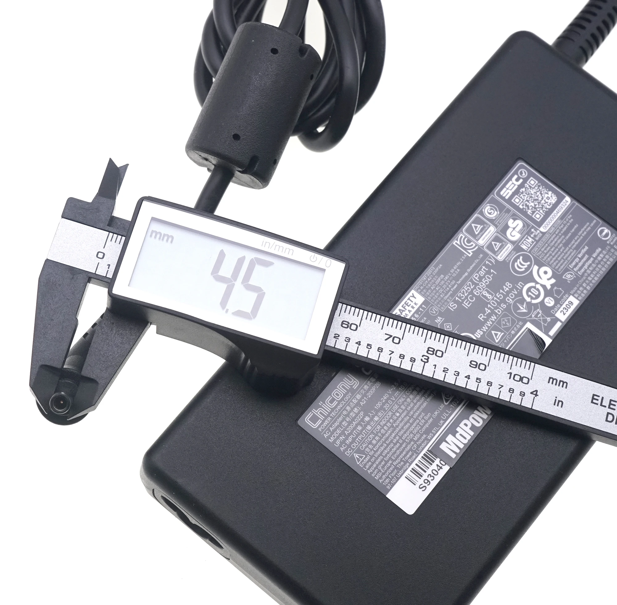 Фото Оригинальный OEM-адаптер питания Chicony 20V 10A 200W A21-200P2B A200A022P для ноутбуков MSI Stealth 14 Studio MS-14K Gaming №4