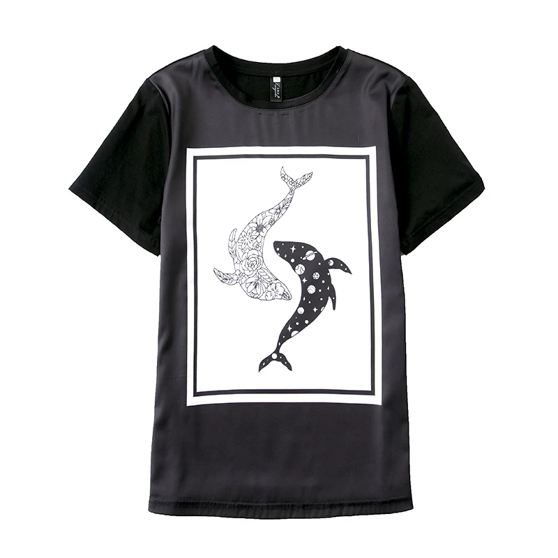 

KCHY Silk T-Shirt Women'S Short-Sleeved Top Female Clothes 2022 Summer New Print Loose Cotton Stitching Elegant T-Shirt