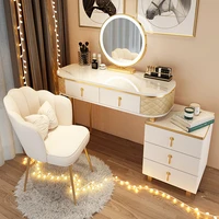 light luxury home dressers nordic ins princess dressing table bedside table one bedroom furniture backrest dressing chair