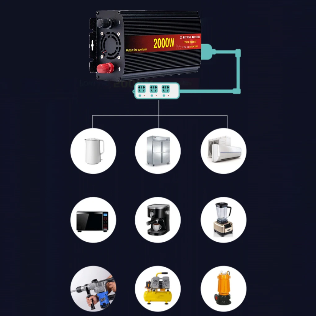 

High Power Car Inverter Vehicle Fridge Voltage Converter Regulator Hiking