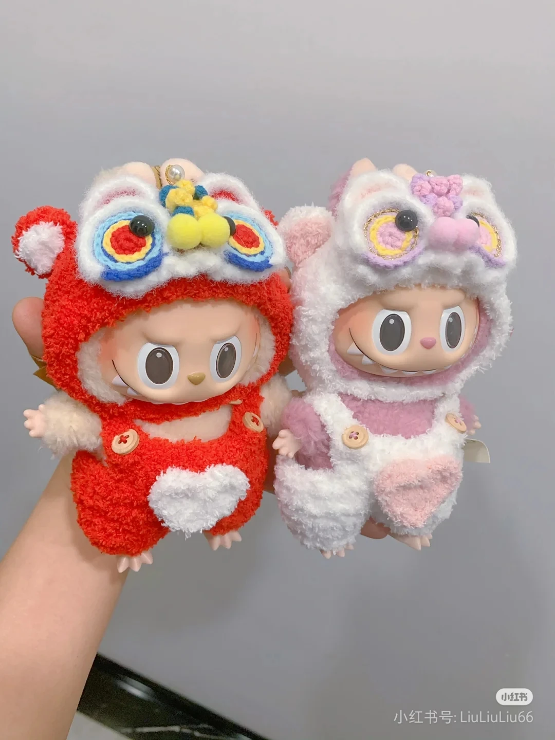 Горячая одежда Labubu ручной работы из шерсти Mokoko для малышей 17 см Michimini Stellalou чип
