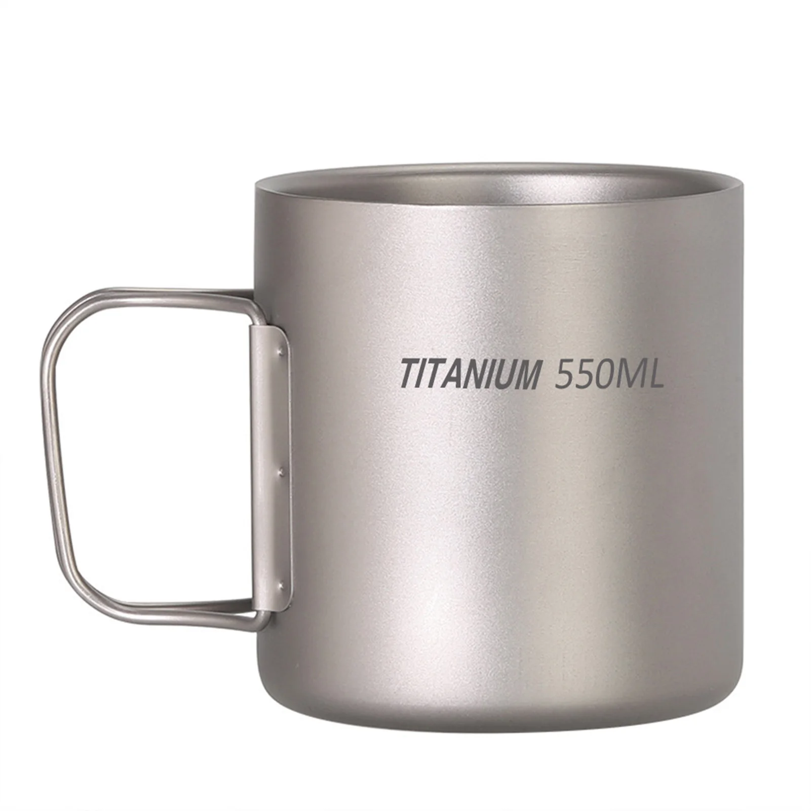

Outdoor Titanium Water Cup Double Wall Coffee Tea Mug 220ml 330ml 450ml 550ml Cup Flatware Camping Hiking Backpacking Tableware