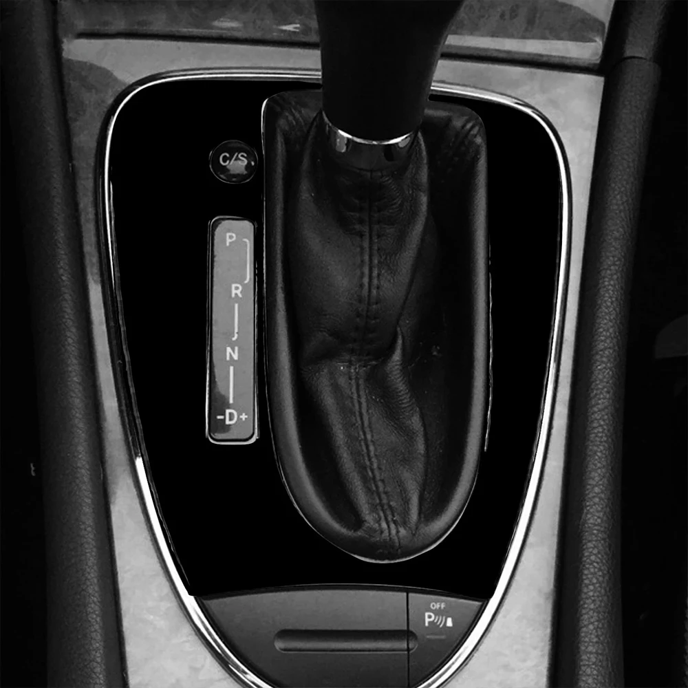 Фото For Mercedes-Benz E-Class W211 2003-2009 Piano Black Central Gear Shift Control Panel Cover Decorative Car Accessories Sticker №3