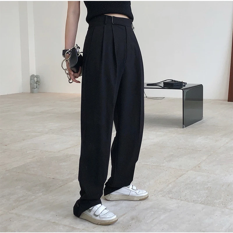 Autumn New Fashionable High Waist Wide Leg Trousers Straight Loose Trousers Casual Trousers Women