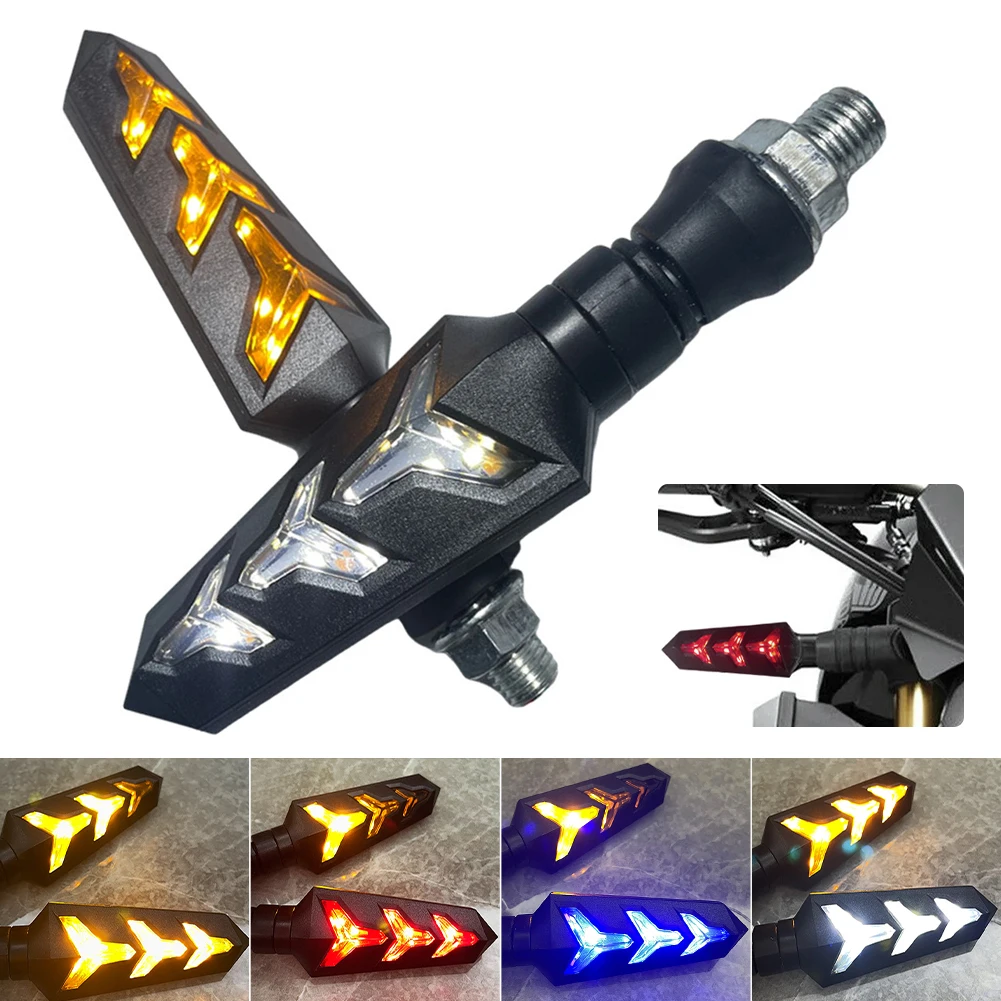 

2pcs Motorcycle LED Turn Signal DRL Universal 12V Amber Flowing Water Turn Signal Indicator For Motorcycle Electric Scooter