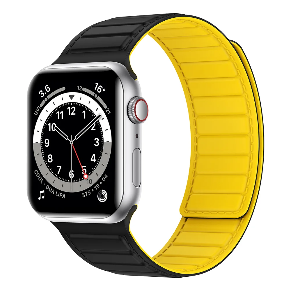 Silicone Strap For Apple Watch 44mm 40mm 45mm 41mm 42mm 38mm 49mm Magnetic Wristband iWatch Series 8 Ultra 7 4 5 6 SE 45 mm Band