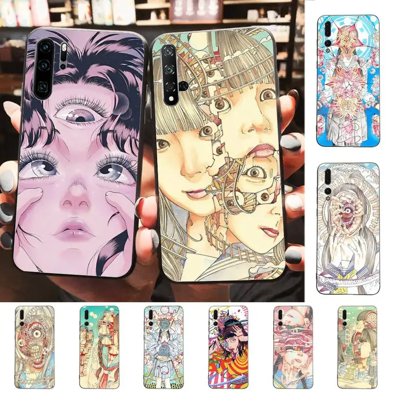

shintaro kago Horror cartoons Phone Case for Huawei P30 40 20 10 8 9 lite pro plus Psmart2019