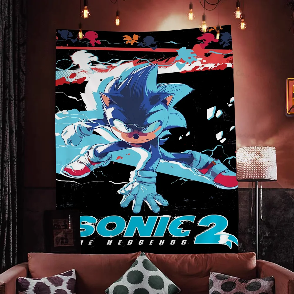 Supersonic-S-Sonic-Game Wall Tapestry Hanging Tarot Hippie Rugs Dorm Sheets