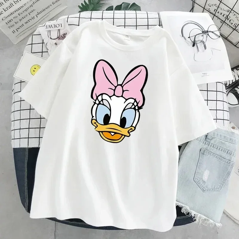 Высококачественная Футболка с принтом Дональда Дак Дейзи Мультфильм короткими