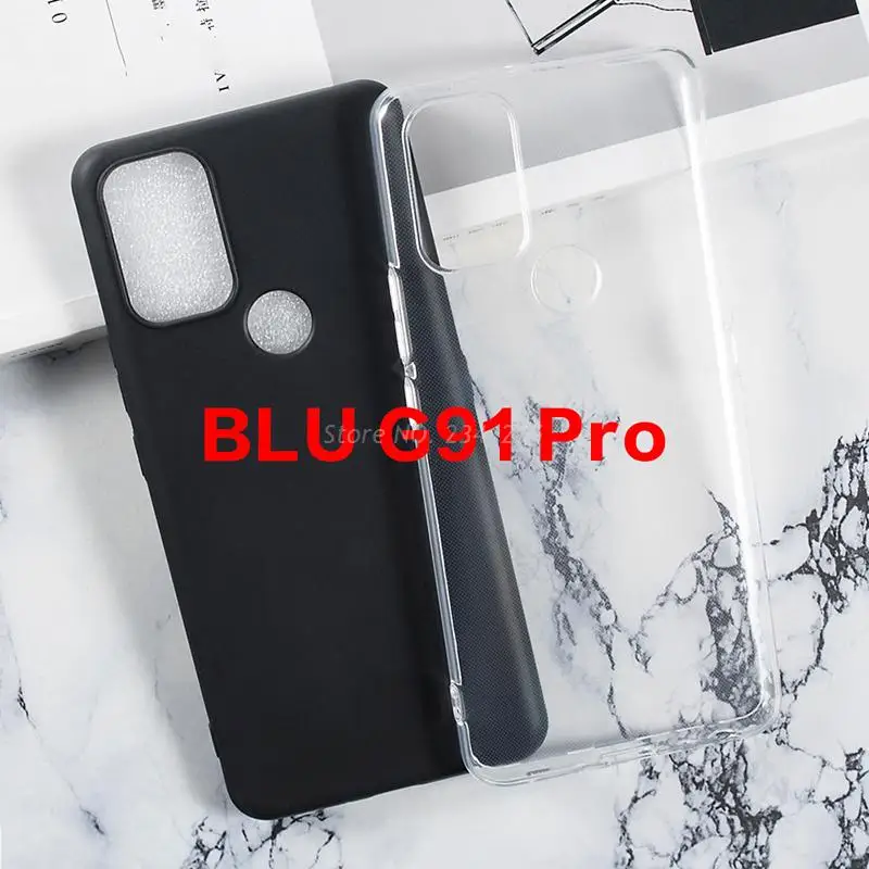 Однотонная прозрачная искусственная кожа для BLU G91 Pro G0530WW силиконовый чехол мягкий черный ТПУ чехол для телефона Capa BLU G51 Plus G0510WW чехол