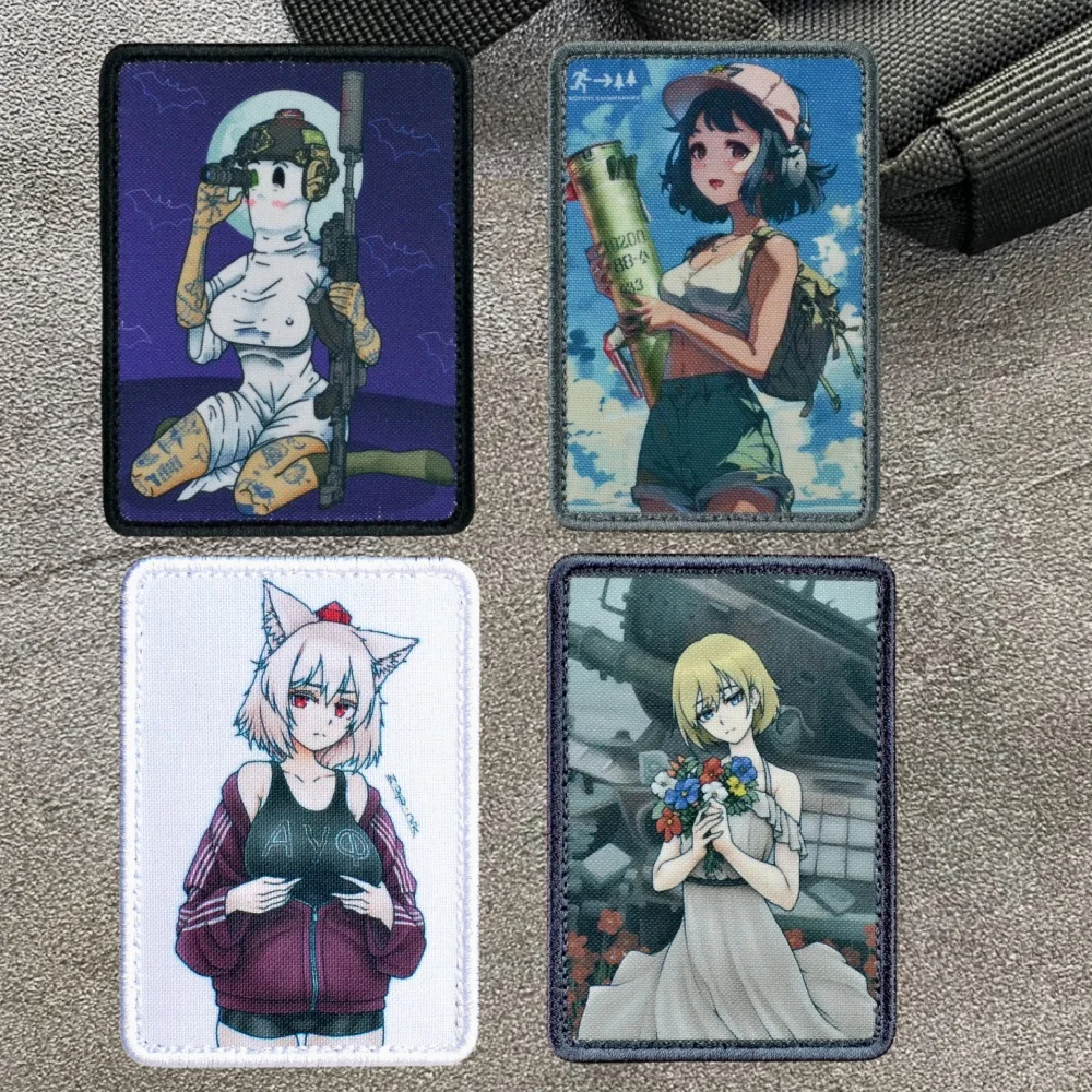 Тактический значок Casper с изображением девушки-воина из аниме челюсти