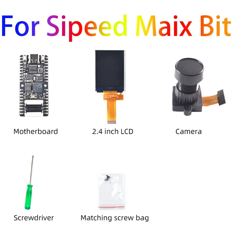 

Макетная плата для Sipeed Maix Bit Kit RISC-V AI + LOT K210, макетная плата с экраном 2,4 дюйма и деталями камеры