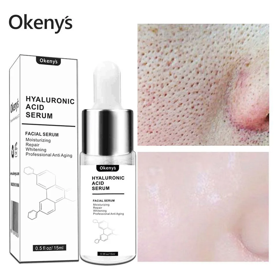

Hyaluronic Acid Shrink Pore Moisturizing Serum Firming Lift Anti-aging Face Skin Care Nourishing Brightening Fade Spot Essence