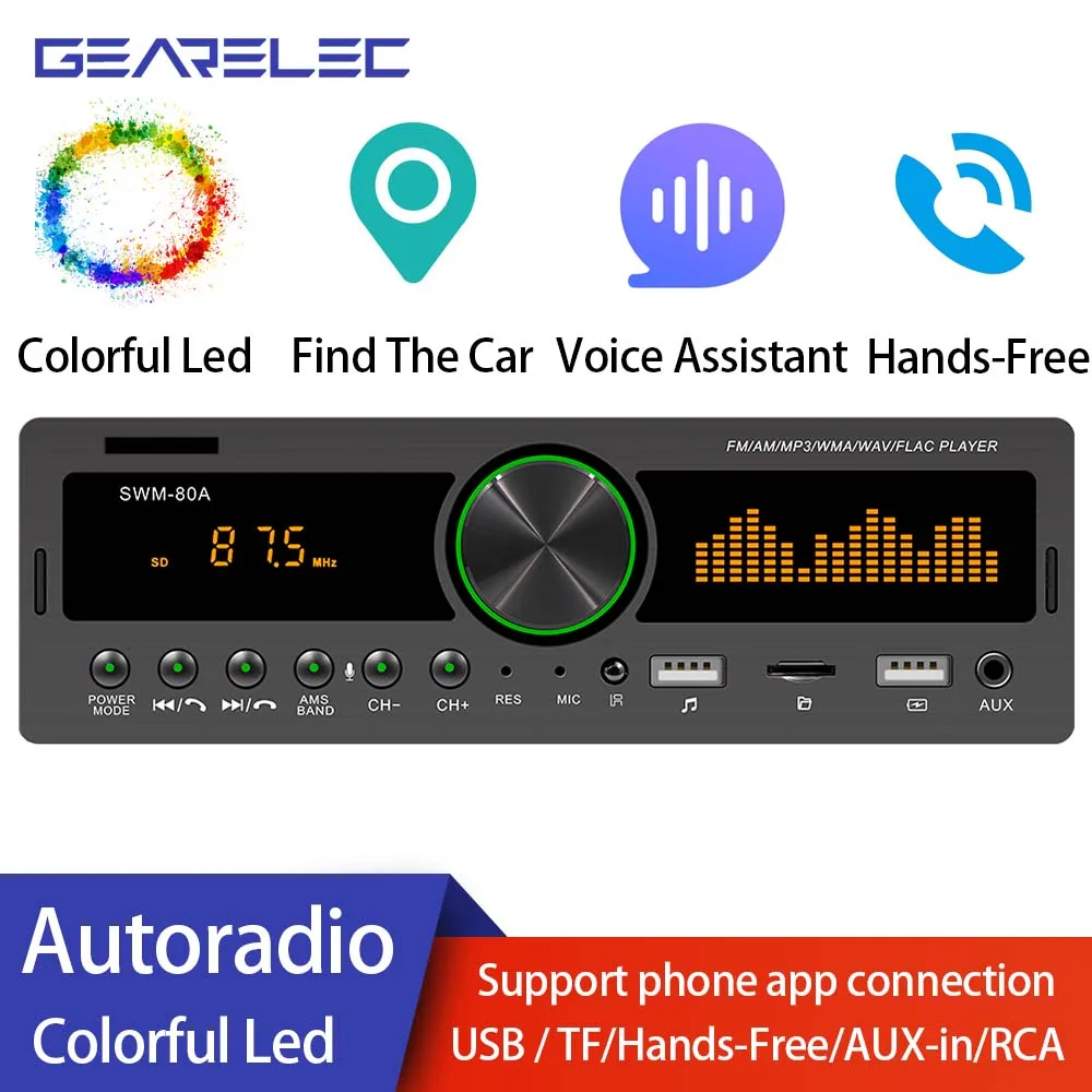 

1Din Car Radio Multimedia Handsfree MP3 Player FM AM Audio 12V USB/SD/AUX Input In Dash Locator Auto Stereo Head Unit