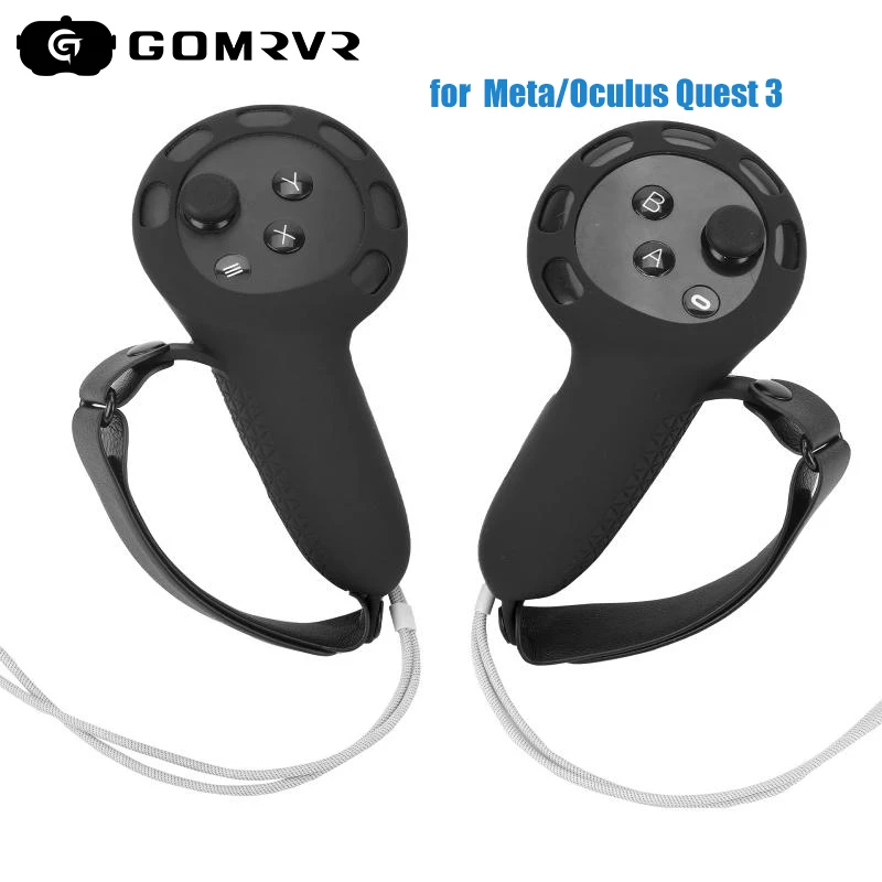 

GOMRVR For Meta Quest 3 VR Touch Controller Silicone Grip Sleeve Anti-slip and Sweatproof VR Protective Case Accessories