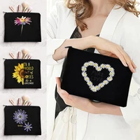 fashion cosmetic bag organizer bag pen pencil bag toiletries makeup bags storage pouch purse clutch bag daisy print
