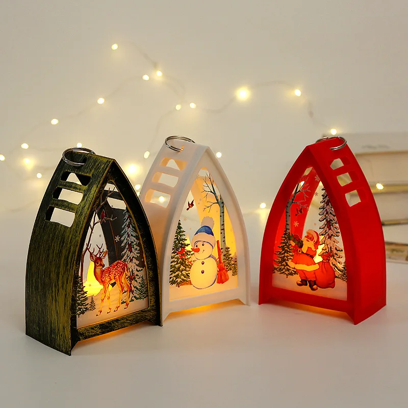 

Светодиодный Рождественский фонарь, ретро подсвесветильник Ник, реквизит, портативный светильник, Санта-Клаус, снеговик, украшение, рождественские украшения, новинка 2023