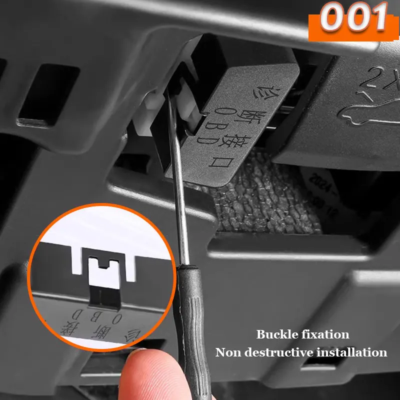 Фото Для ZEEKR 001 2024 2025 автомобильный OBD интерфейс ABS пылезащитный защитный чехол автомобильный компьютер диагностический интерфейс OBD крышка аксессуары №3