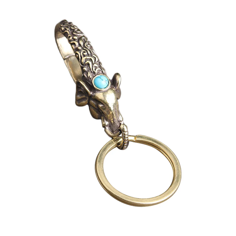 

Elephant Keychain Stylish Ring Pendant Animal Keychains Carabiner Holder Brass Decorative Keyring Designed Lovers Decoration