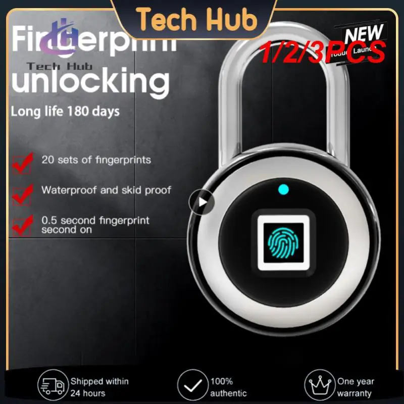 

1/2/3PCS Tuya Smart Fingerprint Padlock Electronic Door Lock Smart Life APP Remote Unlock Waterproof Security
