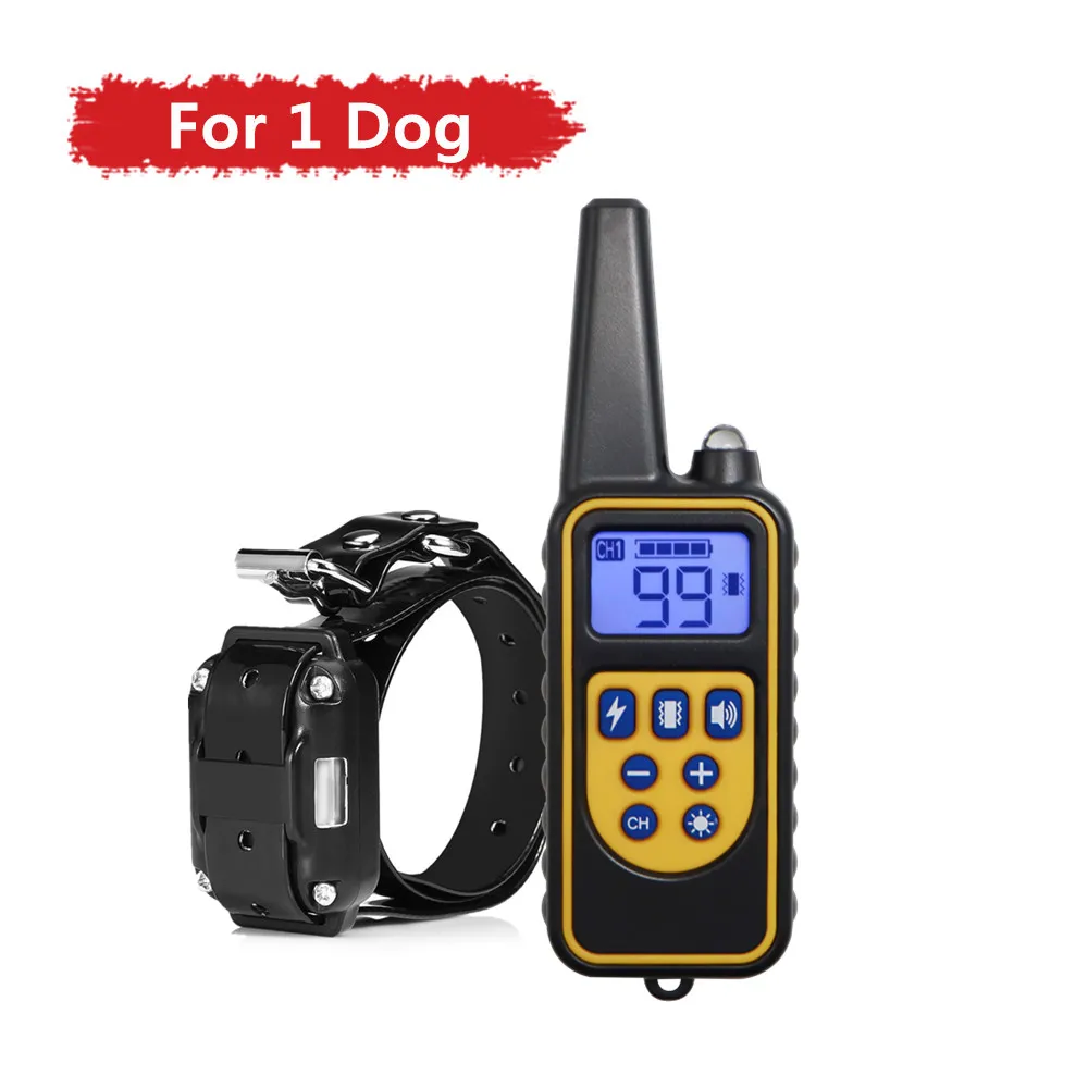 

1000m Anti-bark Collar For Dogs Electric Shock Collar Remote Control Dog Training Collar Waterproof Beep Vibration Bark Stop