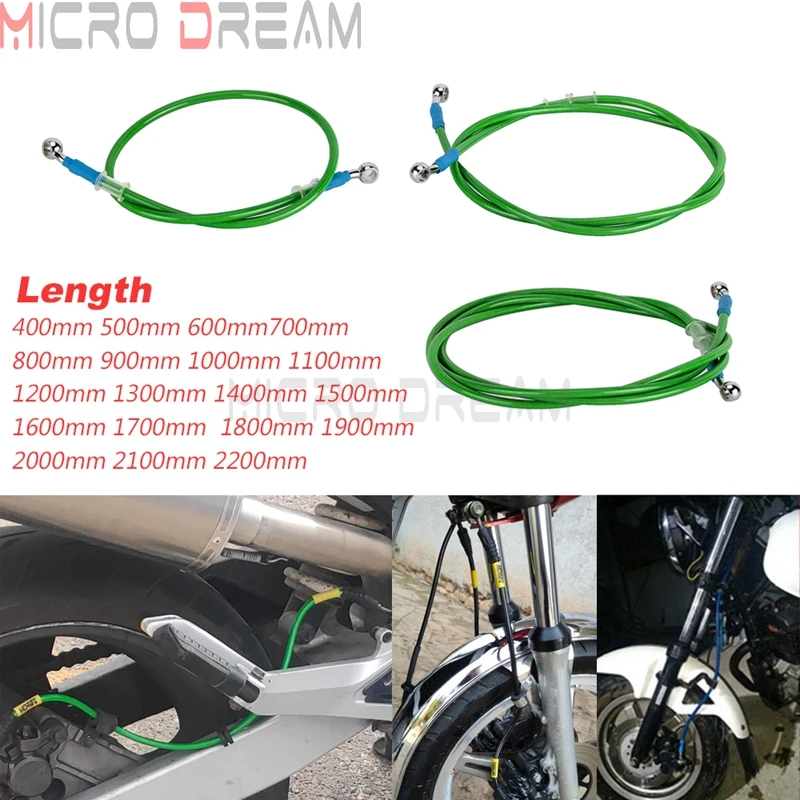 Universal Motorcycle Bike Braided Brake Oil Hose Line Pipe Cable 40cm-220cm For Honda CRF CR XR 125 150 230 250 450 R/X/F/M/L
