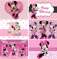 disney minnie mouse photography background custom background party backdrops vinyl cloth birthday gifts party supplies party dec